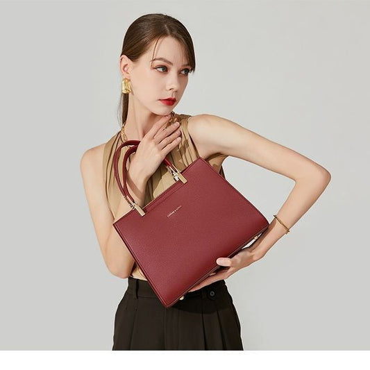 Sac à main Fuguiming en cuir PU magenta avec nœud papillon