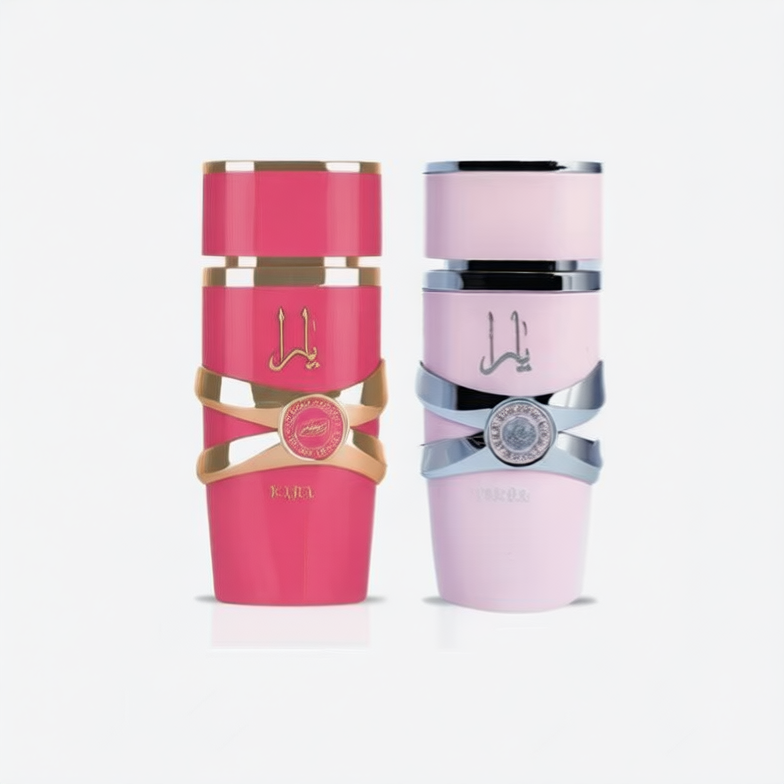 Parfum floral en deux flacons