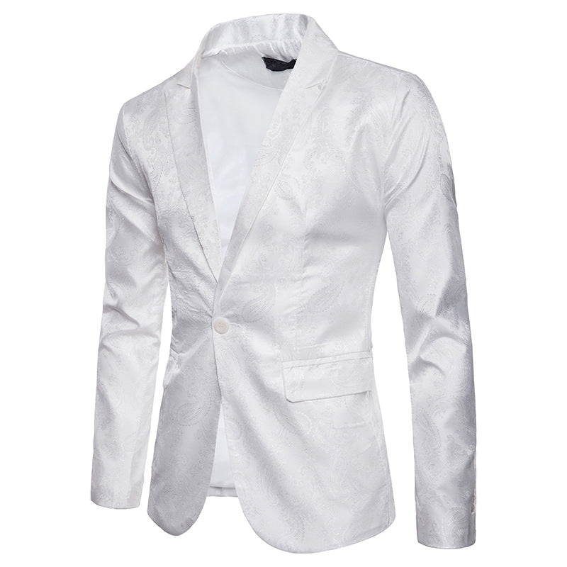 Veste de costume pour homme Slim Fit à simple bouton