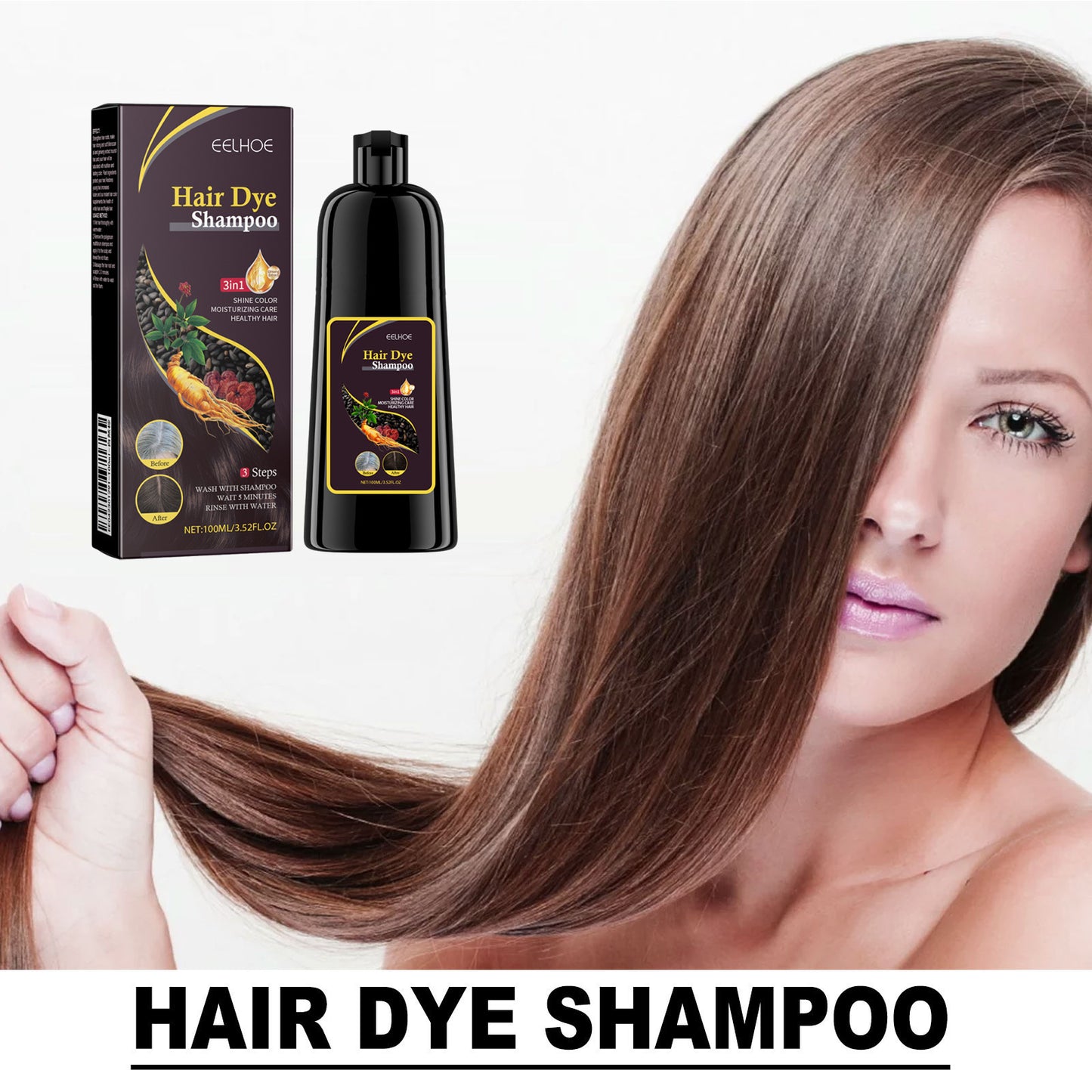 Shampooing pour cheveux noirs Eelhoe