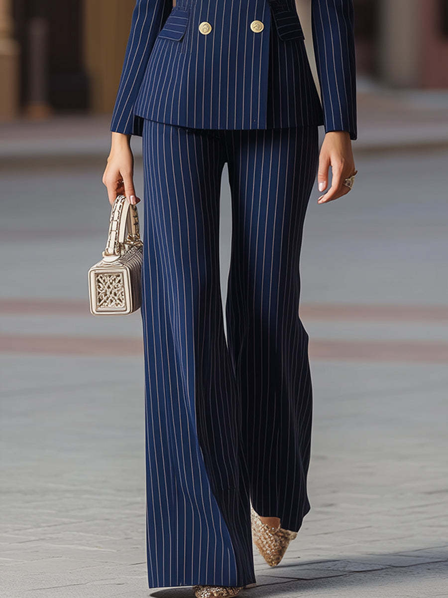 Ensemble costume et pantalon à manches longues slim fit bicolore