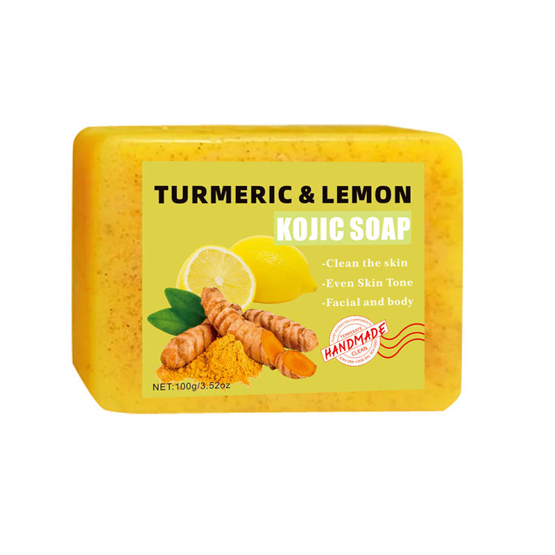 Savon au curcuma, granules de citron, savon à l'acide kojique
