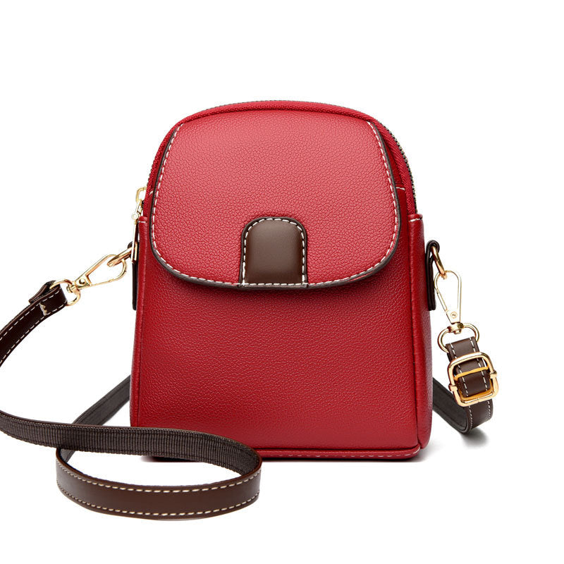 Sac bandoulière souple en cuir pour téléphone portable pour femme