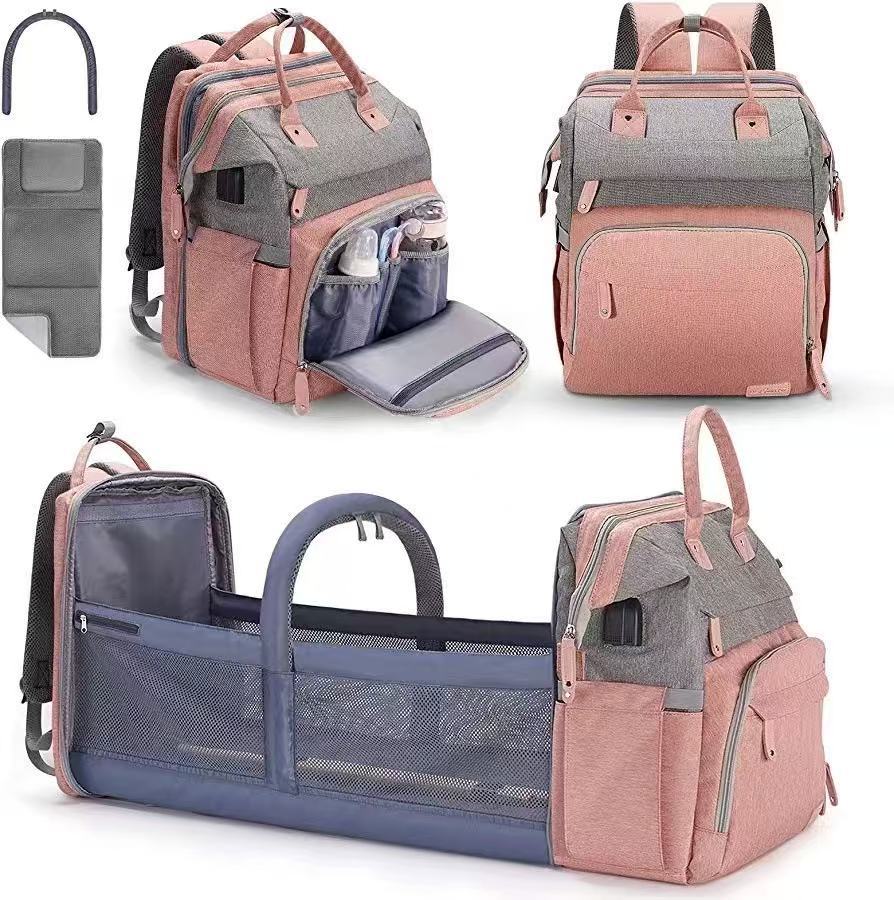 Sac à dos pliable pour lit bébé avec grande capacité
