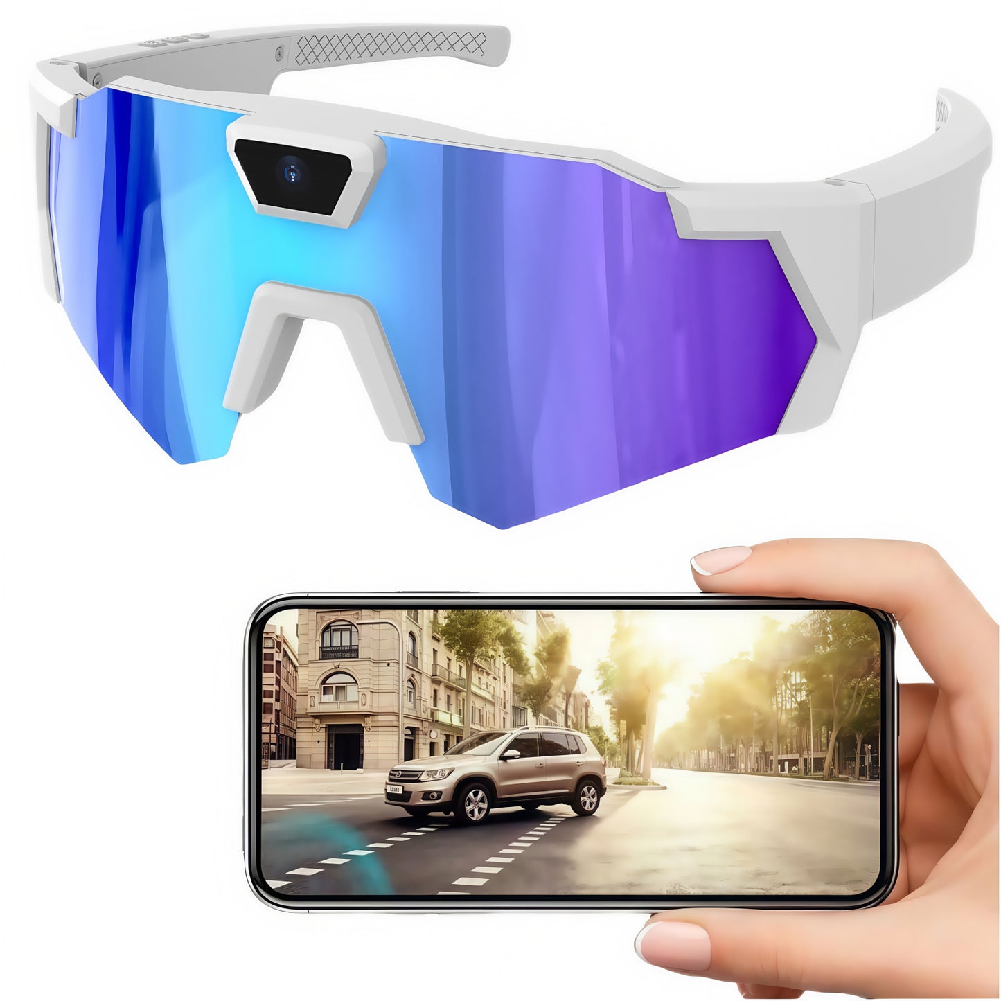 Lunettes de soleil avec caméra pour le cyclisme