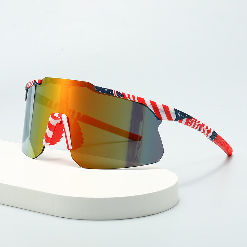 Lunettes de soleil protectrices UV400 à demi-monture pour les sports de plein air