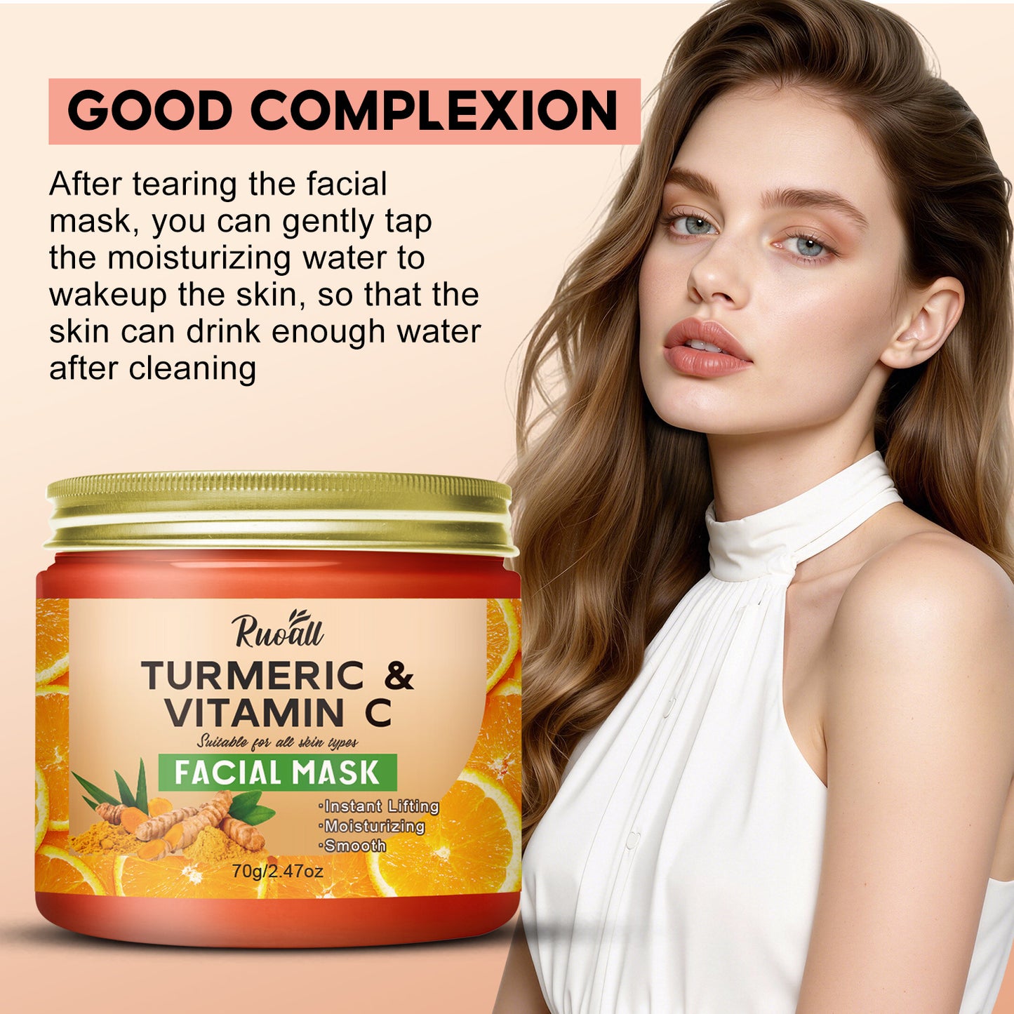 Masque visage lifting au curcuma et à la vitamine C