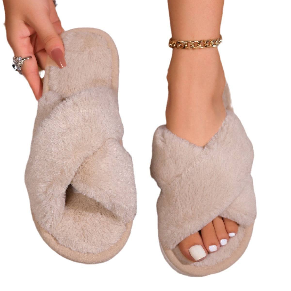 Chaussons en fourrure