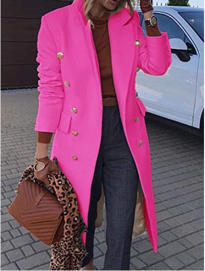 Manteau mi-long en laine mélangée