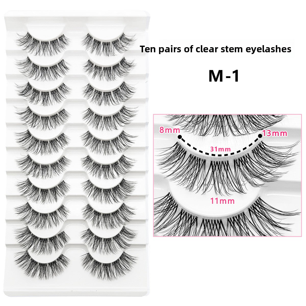 Faux cils 10 paires effet naturel