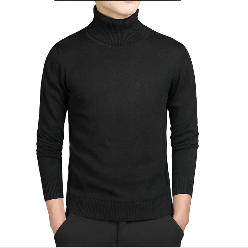 Pull à col roulé pour homme, coupe ajustée, modèle d'automne