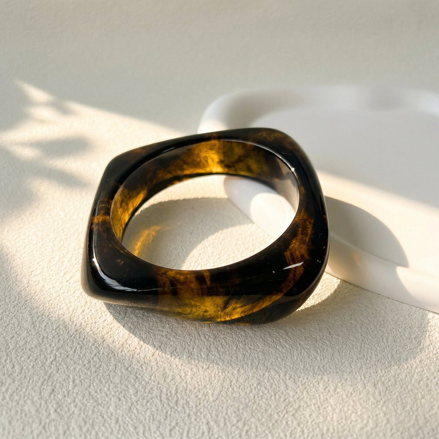 Bracelets en résine à motifs géométriques irréguliers et dégradés