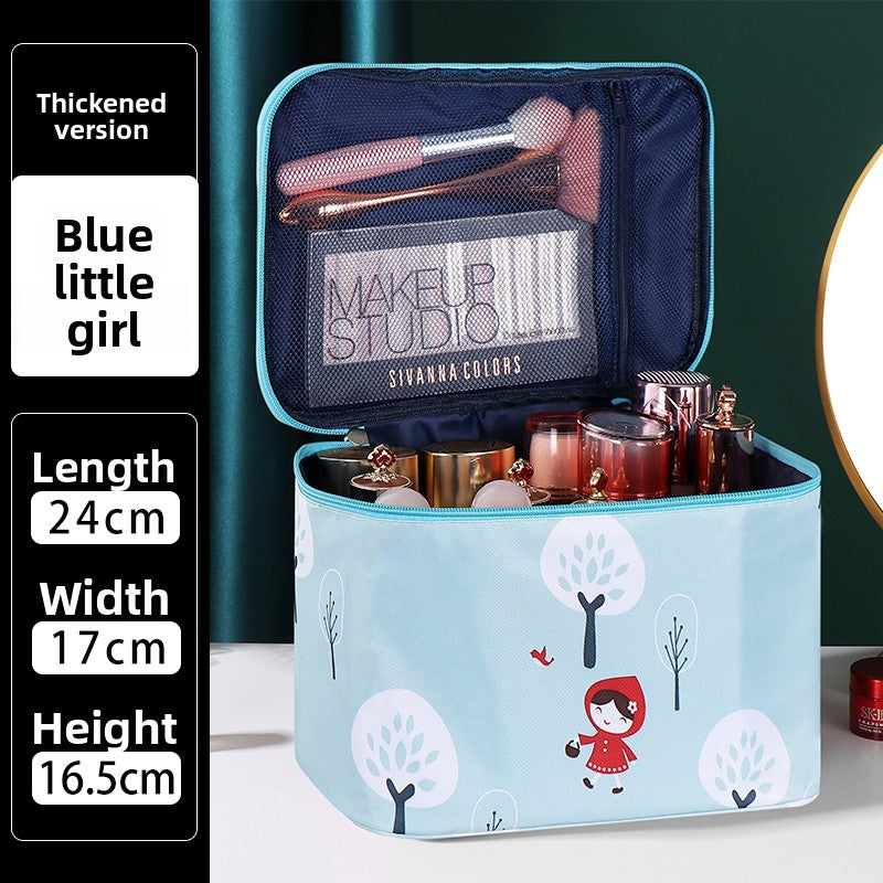 Nouvellement amélioré sac cosmétique extra-large portable 2021 nouveau produit de soins de la peau sac de cosmétiques voyage sac en tissu imperméable renforcé pour femmes