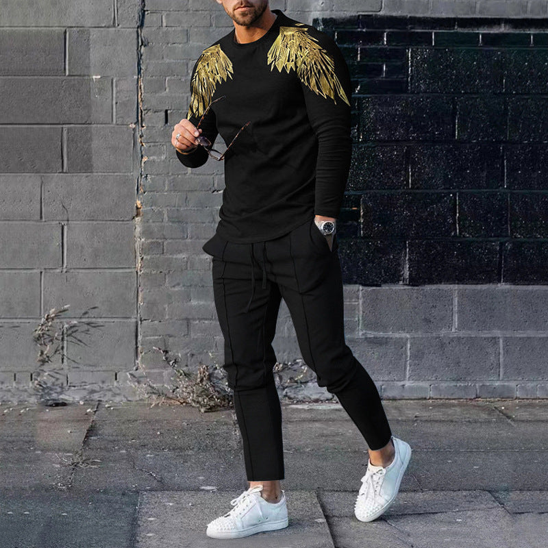 Ensemble pull et pantalon de survêtement décontracté pour homme, imprimé 3D