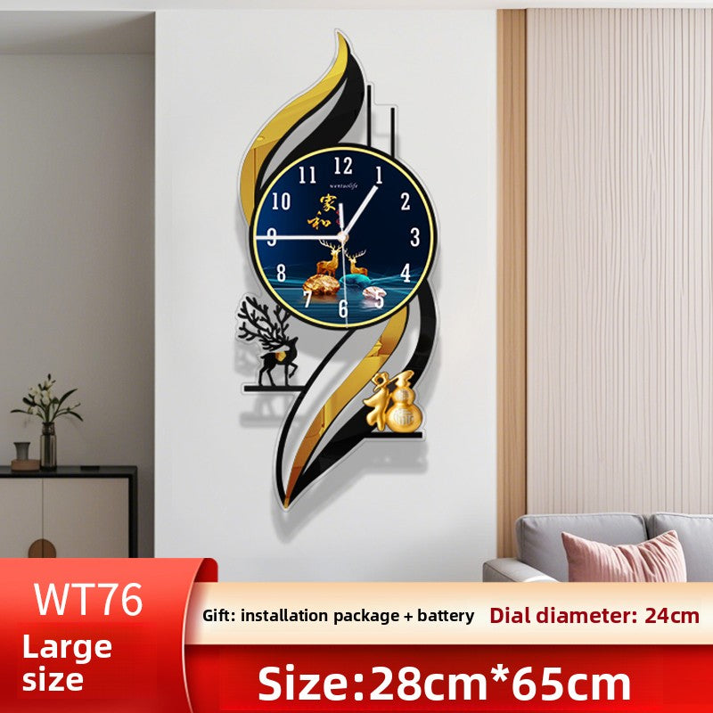 Horloge murale en quartz silencieuse style nordique