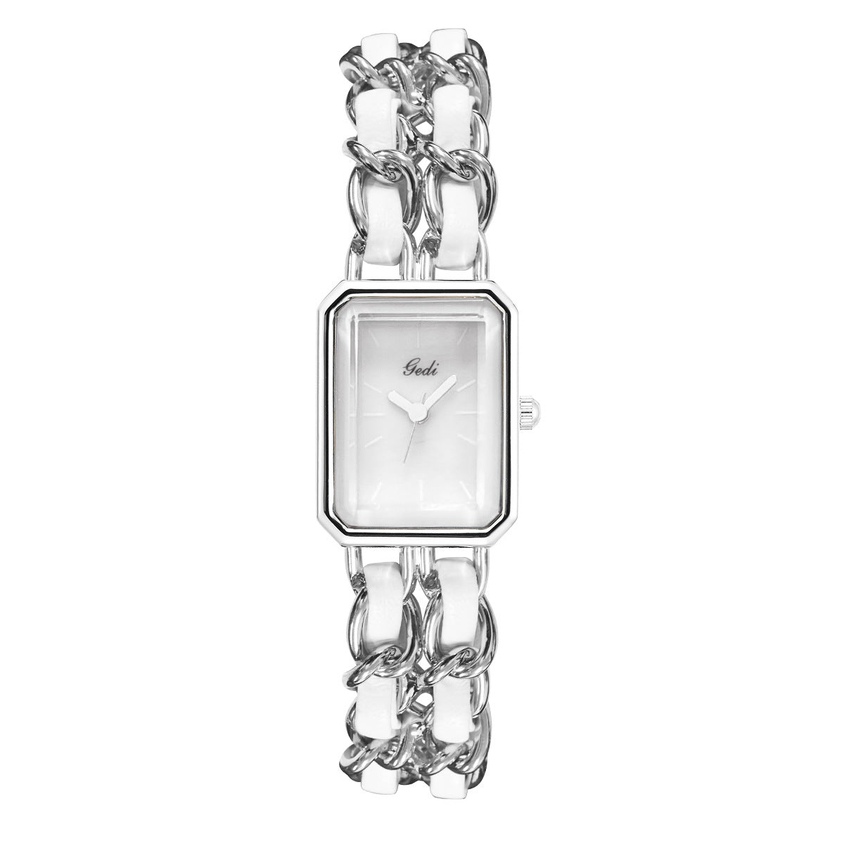 Montre à quartz de luxe à cadran carré