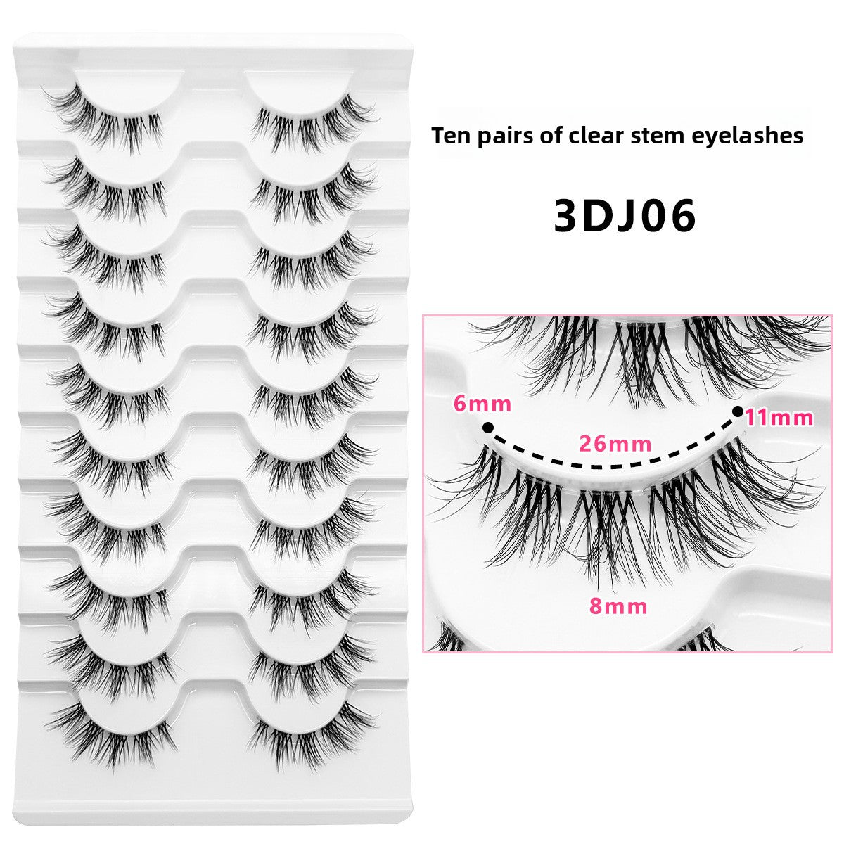 Faux cils 10 paires effet naturel