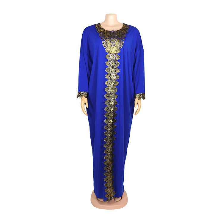 Robe à bordure en dentelle extensible
