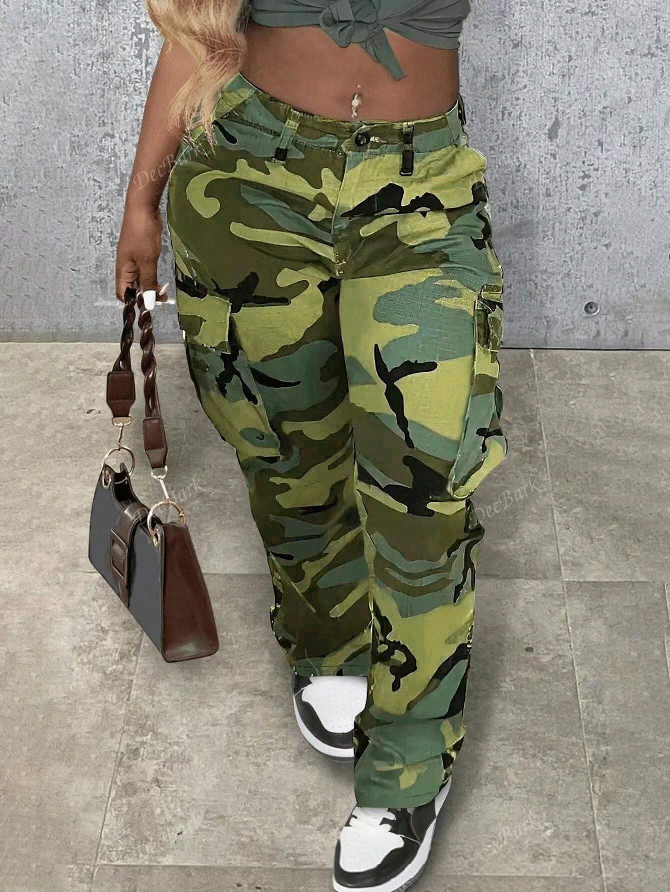 Pantalon cargo camouflage pour femmes