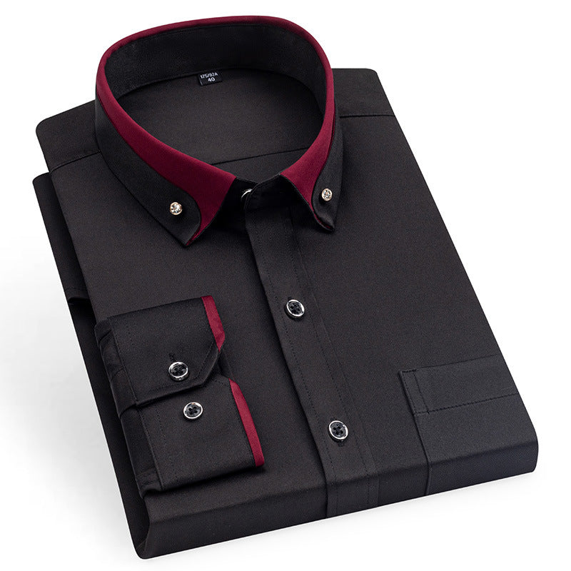 Chemise décontractée à manches longues pour homme