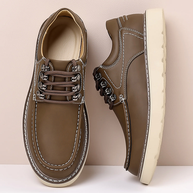 Chaussures décontractées pour hommes en cuir véritable