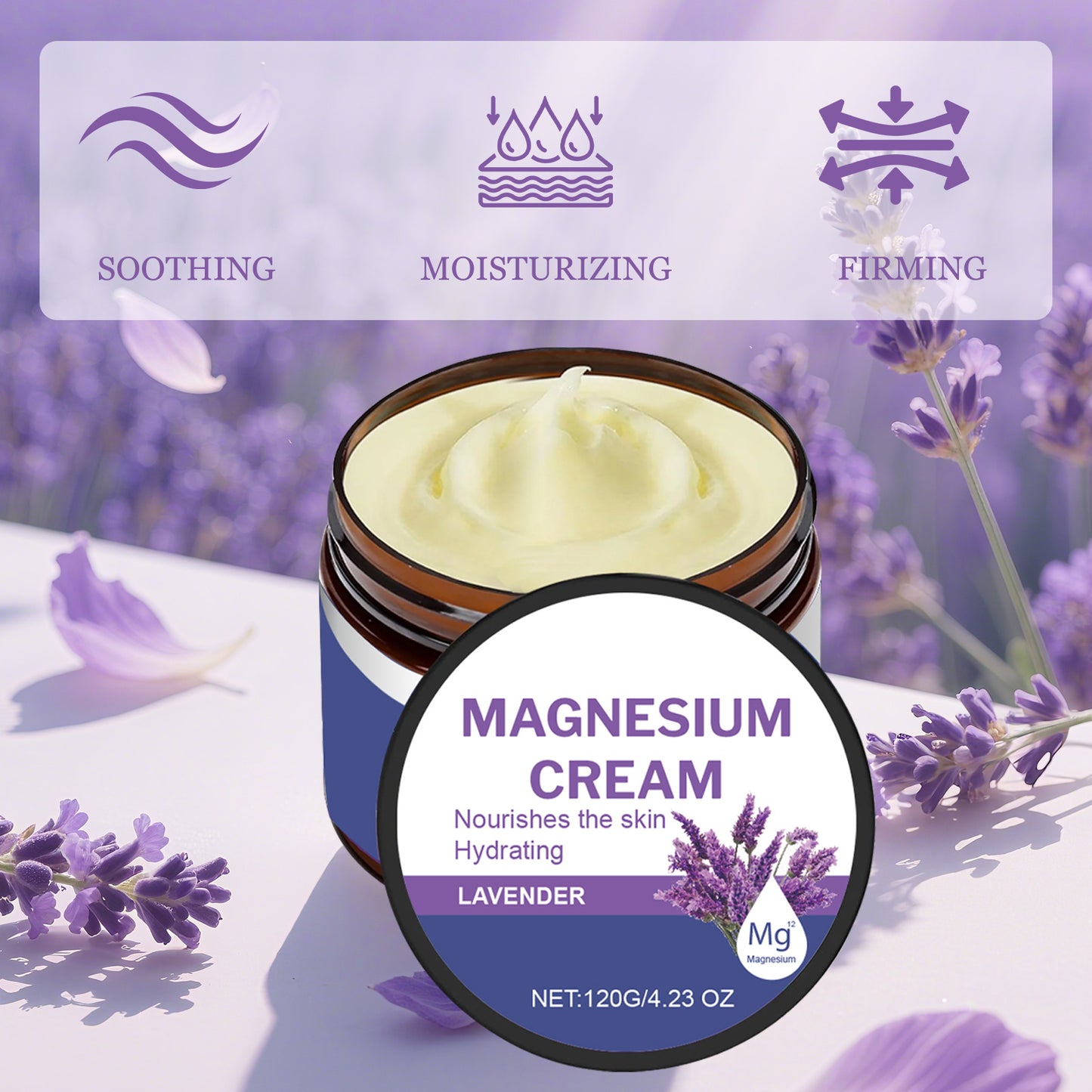 Crème hydratante au magnésium