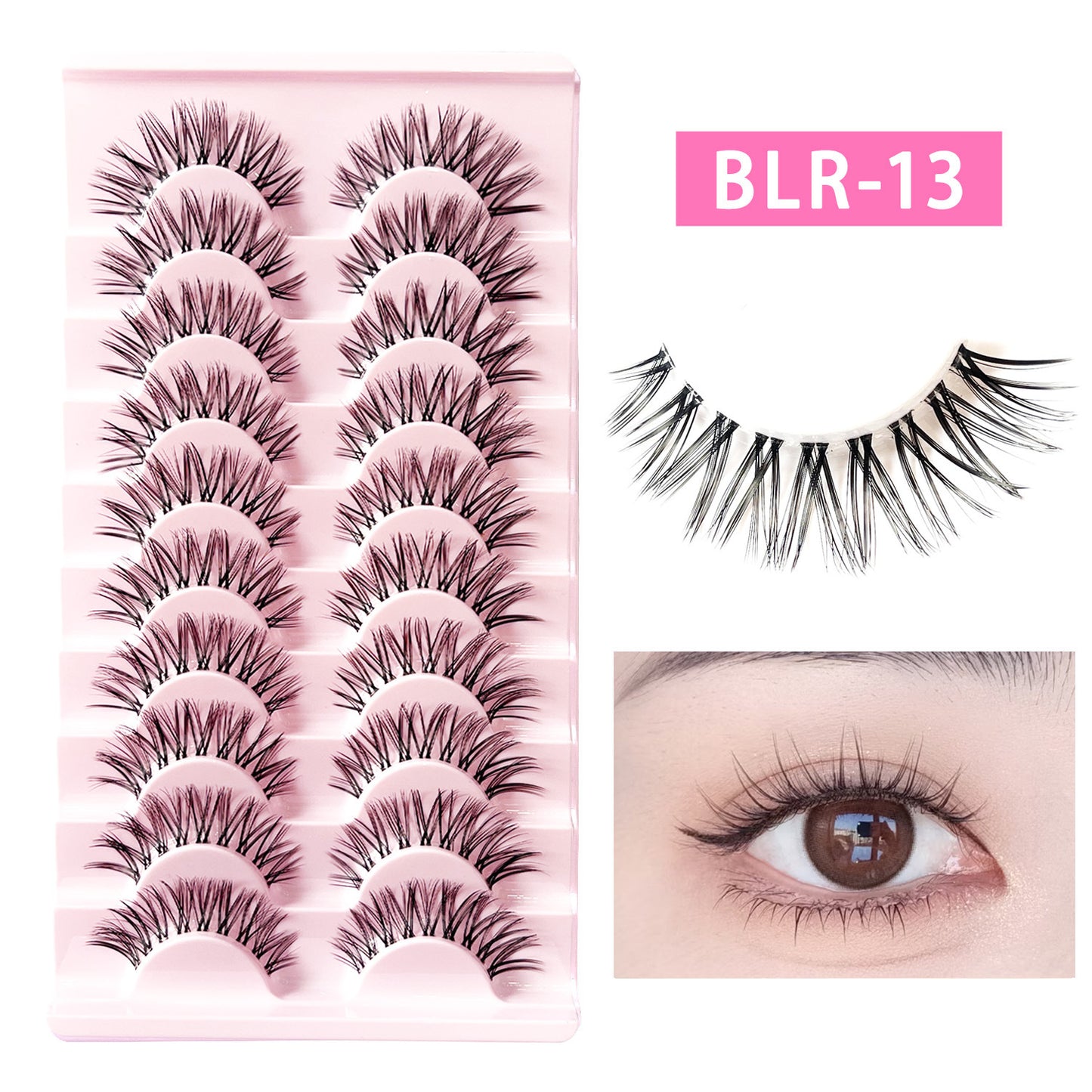 Faux cils 10 paires effet naturel
