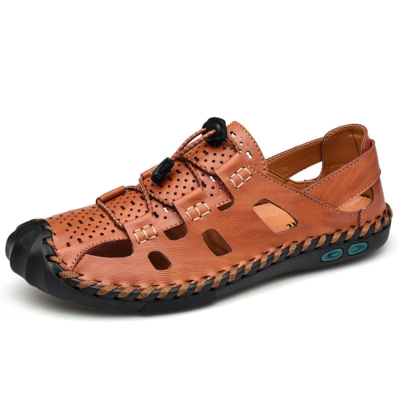 Sandales en cuir respirantes pour hommes
