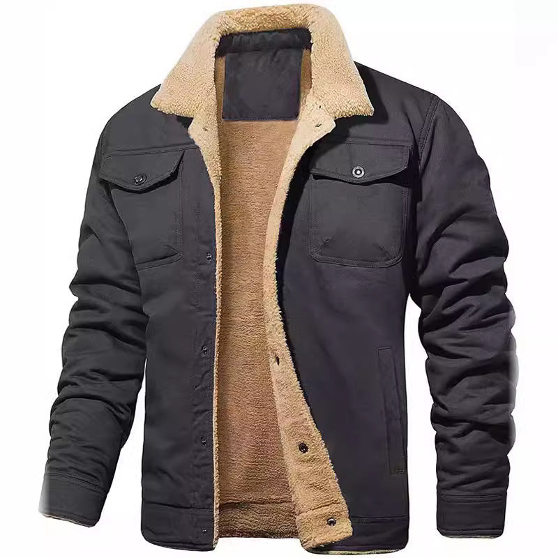 veste d'extérieur en coton doublée polaire