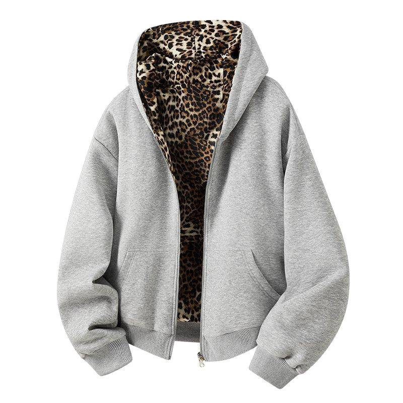 Sweat-shirt cardigan
