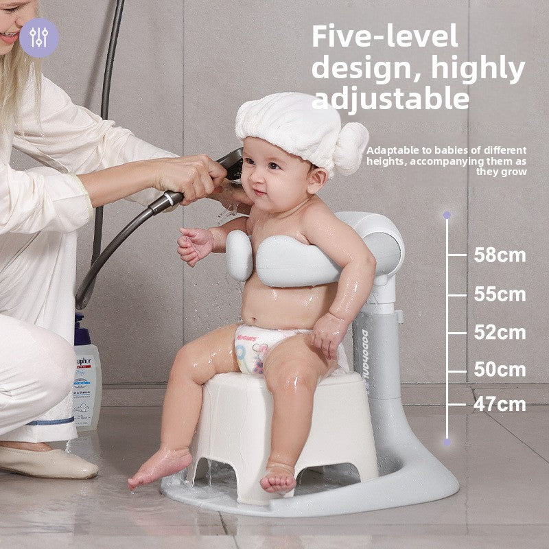 Étagère de bain pliable pour bébé avec base antidérapante