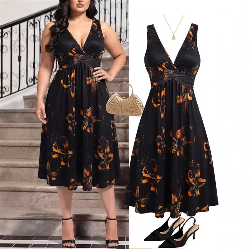 Robe Débardeur Tricotée Plissée à Taille Élégante pour Femme