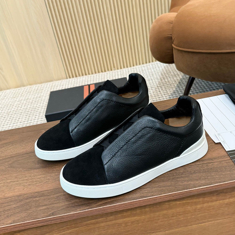 Chaussures décontractées à enfiler pour hommes avec bande élastique