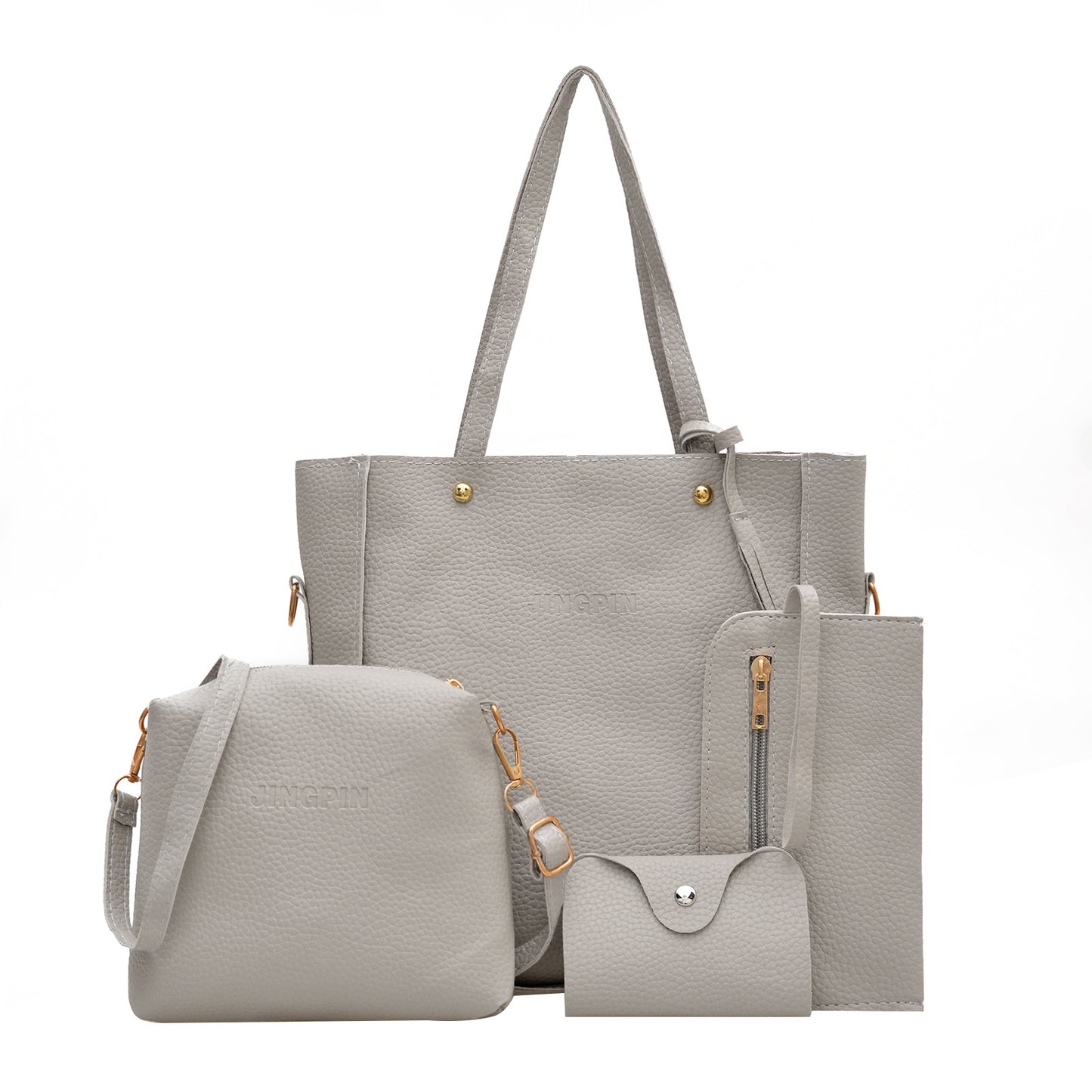 Ensemble de sacs à bandoulière pour femmes à motif litchi