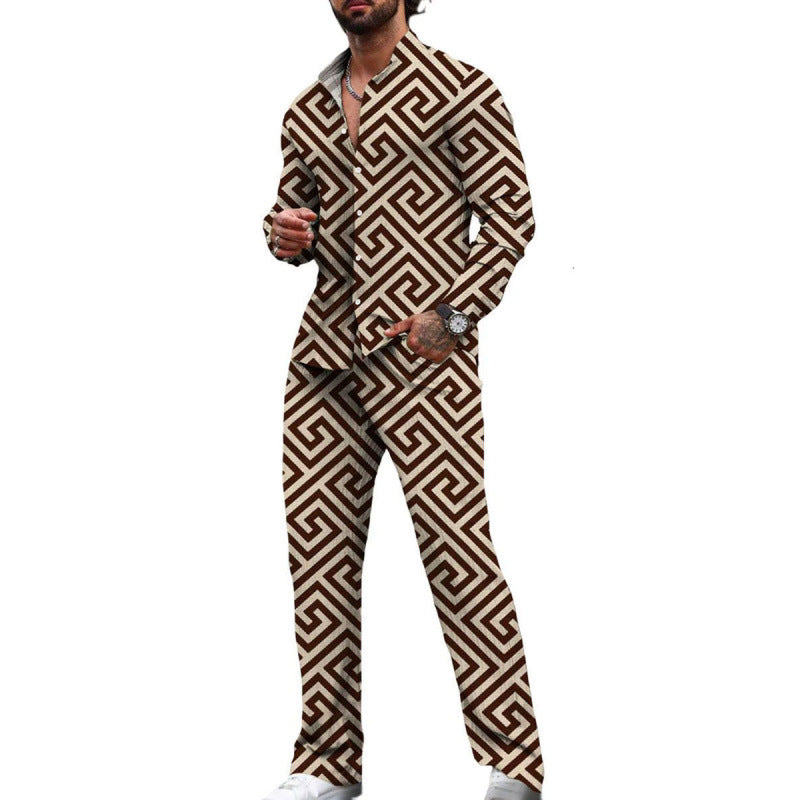 Chemise à manches longues costume décontracté