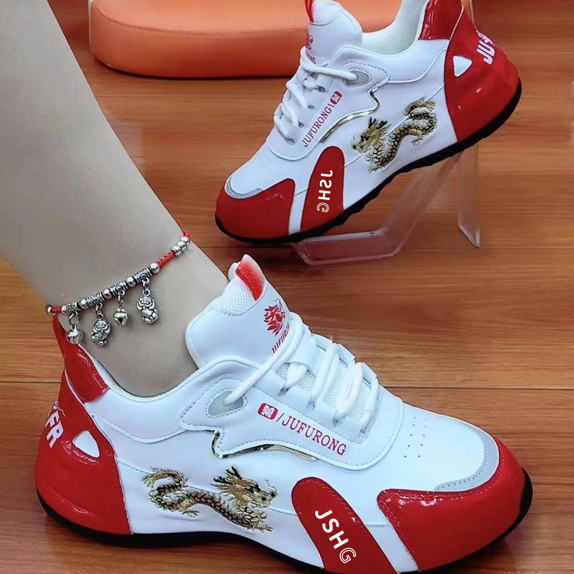 Chaussures de sport décontractée en cuir