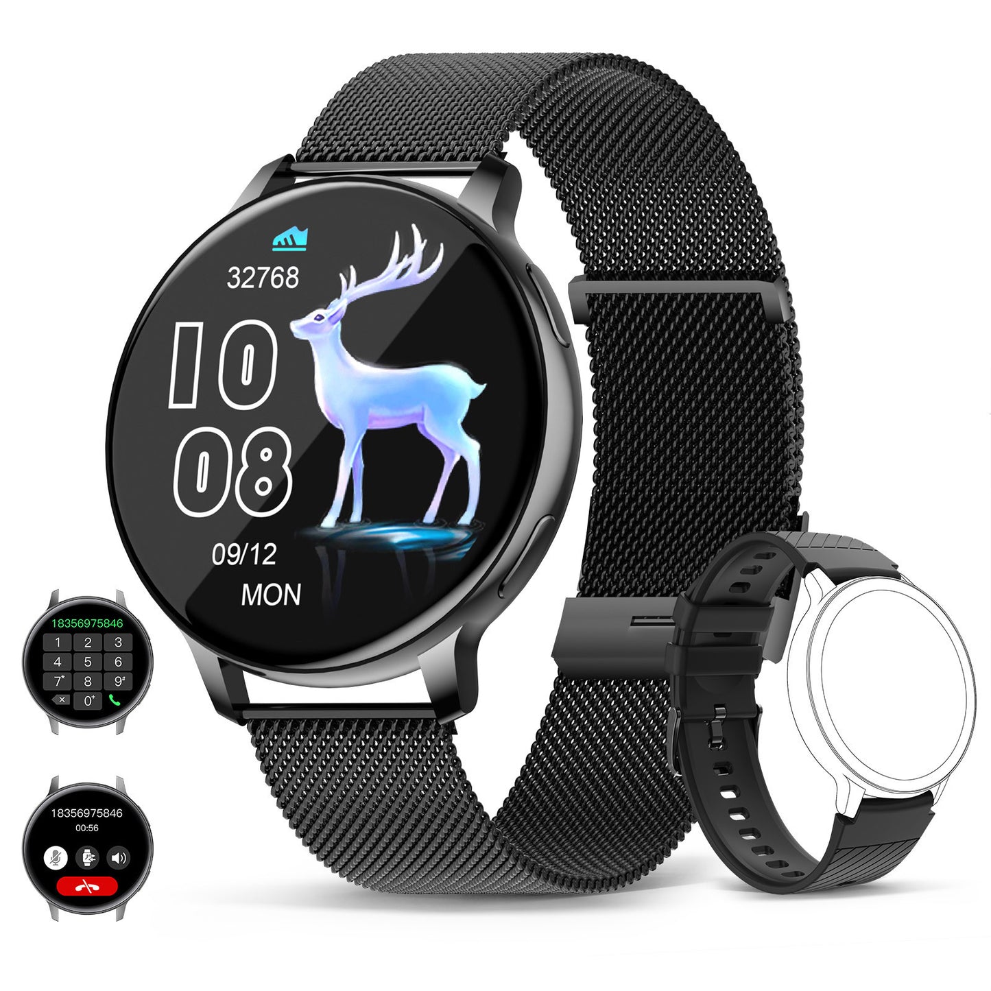 Montre intelligente Bluetooth S53 avec suivi de santé