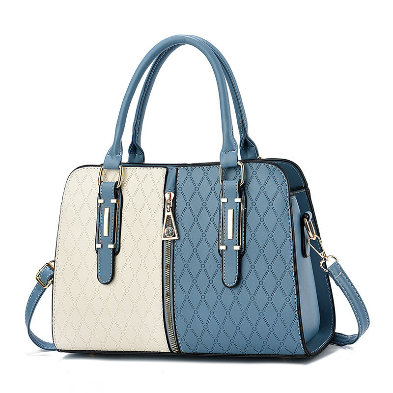 Sac bandoulière en PU pour femmes avec design contrasté