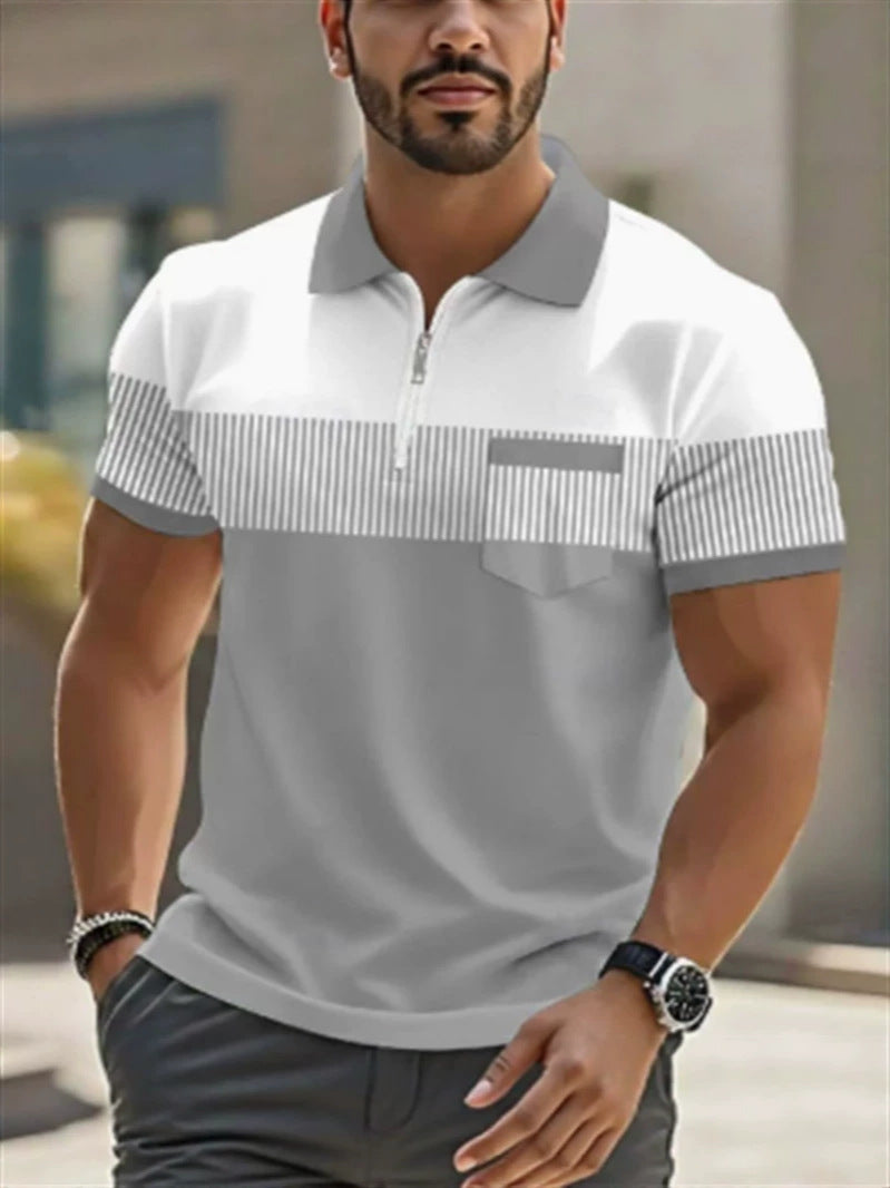 Polo homme imprimé numérique 3D