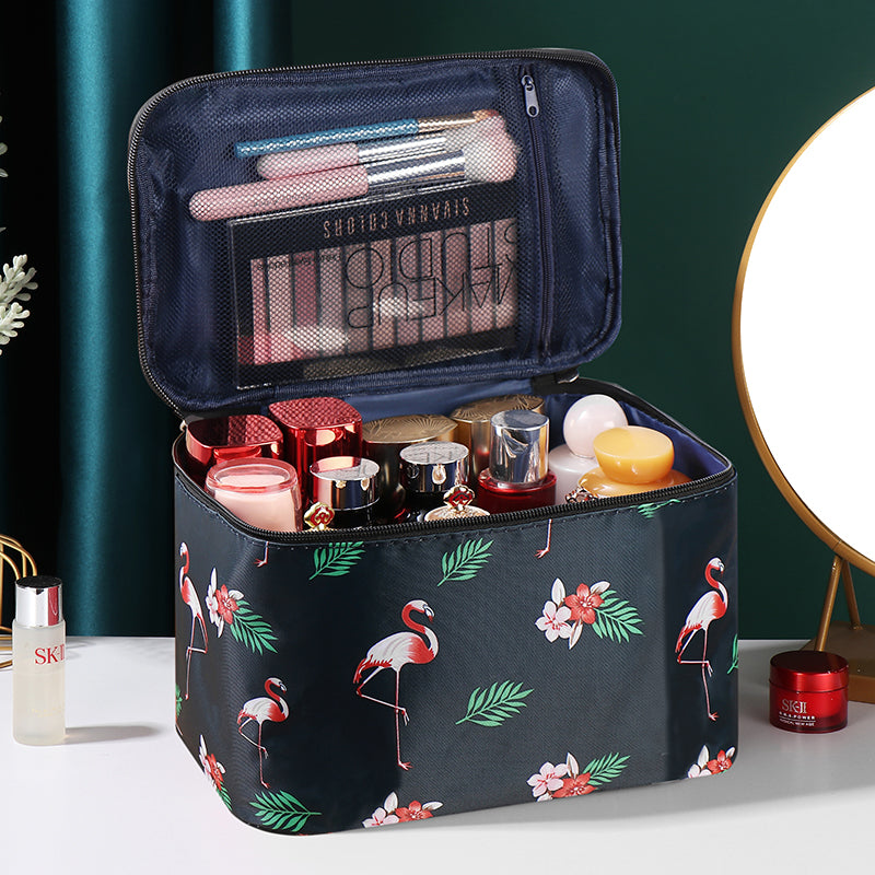 Nouvellement amélioré sac cosmétique extra-large portable 2021 nouveau produit de soins de la peau sac de cosmétiques voyage sac en tissu imperméable renforcé pour femmes