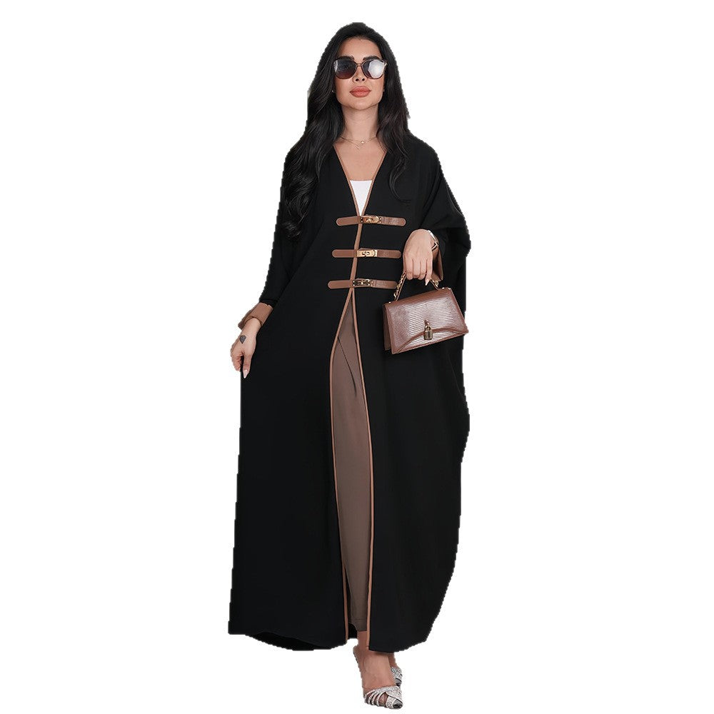 Burqa longue à col en V