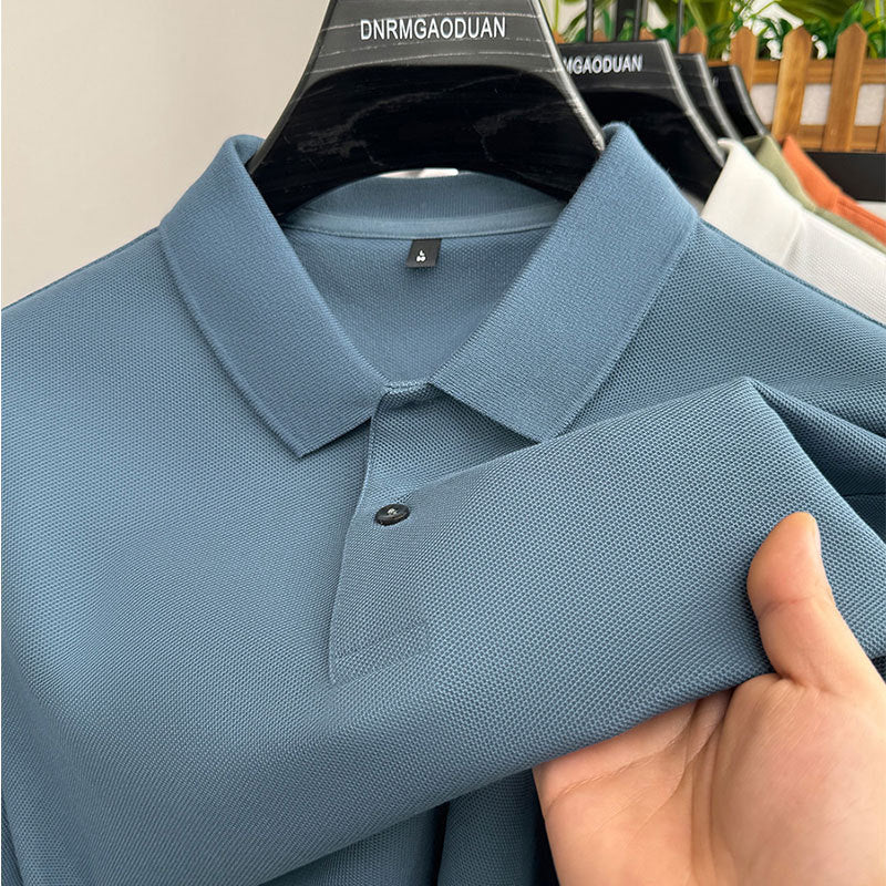 Polo homme en coton à manches courtes, haut décontracté