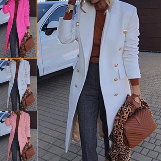 Manteau mi-long en laine mélangée