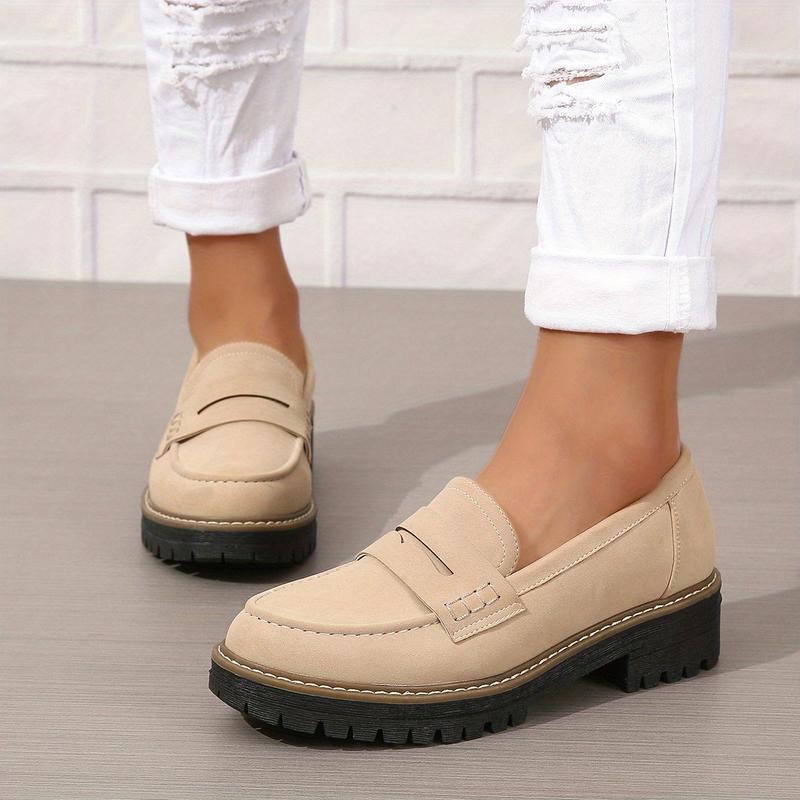 Mocassins rétro épais pour femmes