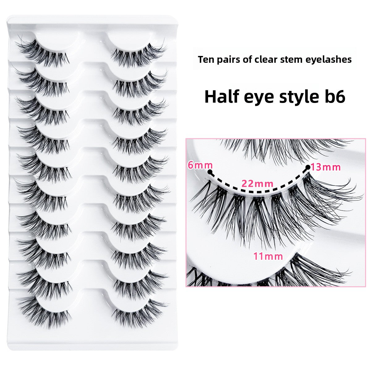 Faux cils 10 paires effet naturel