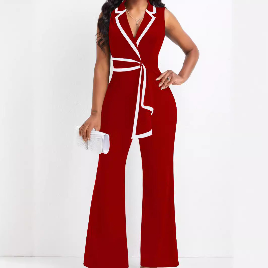 Sleeveless Wide-Leg Jumpsuit
