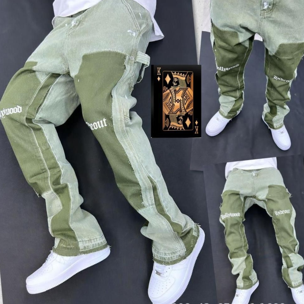 Jeans de travail evases retro pour hommes
