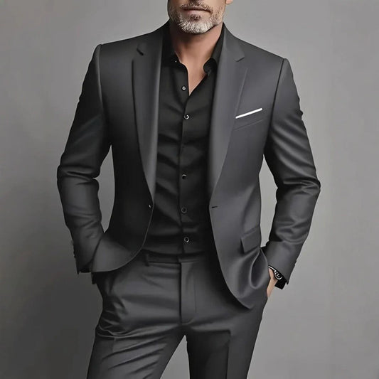 Ensemble costume slim pour homme en deux pièces