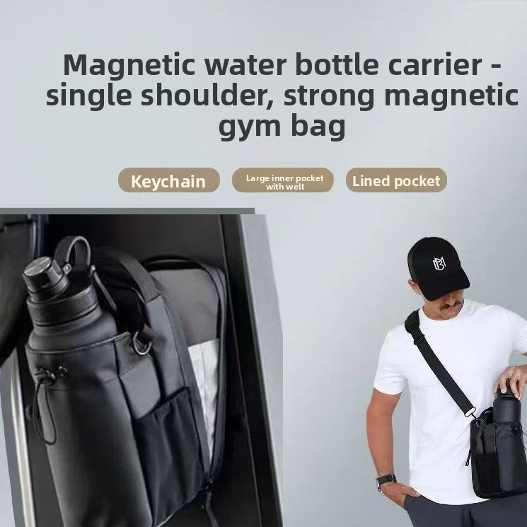 Sac bandoulière magnétique pour bouteille d'eau de fitness
