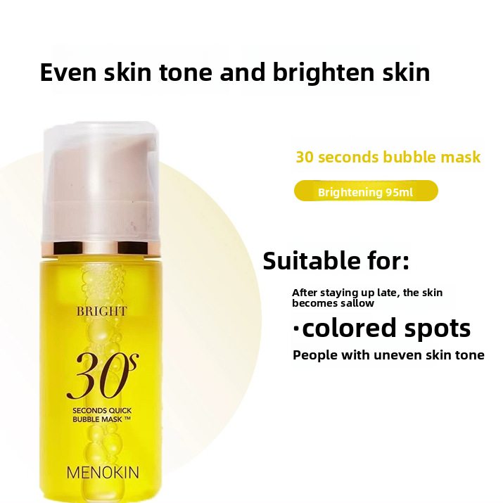 Masque visage hydratant en mousse à bulles pour un teint éclatant